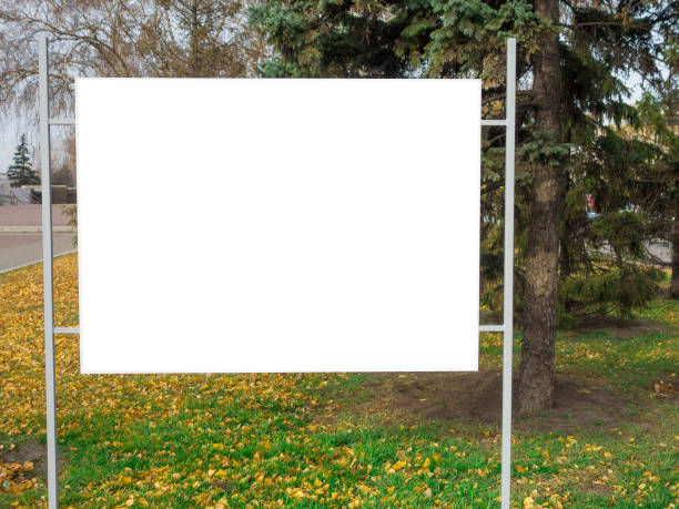 istock Billboard in autumn city park 1365756152