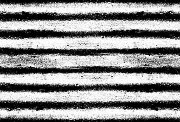 istock Scratches grunge texture on a silver color corrugated sheet for texture background 1365760018