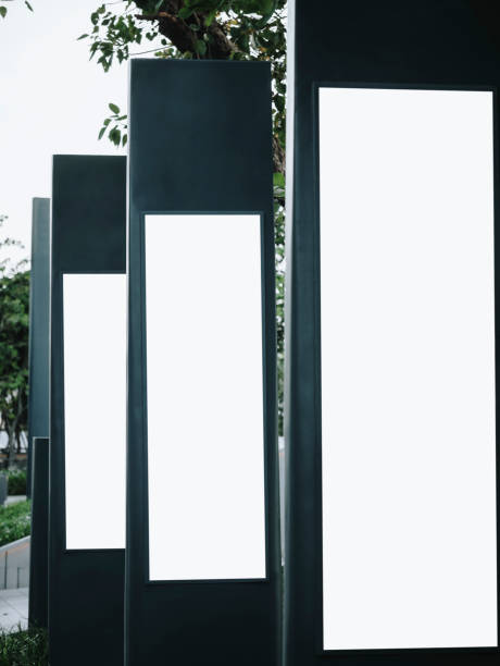 istock Mock up LightBox set Vertical sign stand Blank Media Advertisement 1365762680