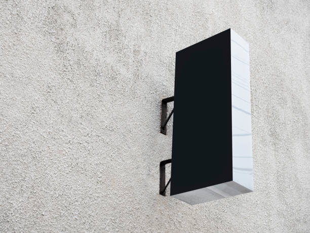 Mock up Shop logo Metal frame light box Brand Identity Retail exterior