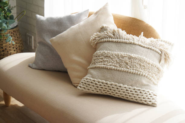 istock Living room sofa and cushions. 1365763986
