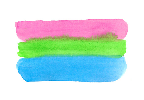 Polysexual abstract watercolor background, blend, brush strokes