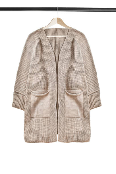 istock Cardigan on hanger isolated 1365766494