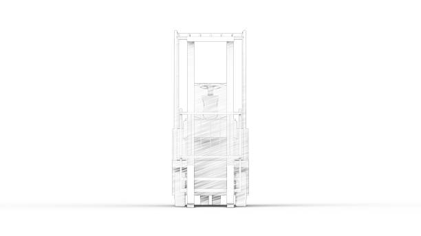 istock 3d rendering of a fork lift isolated in white background 1365768535