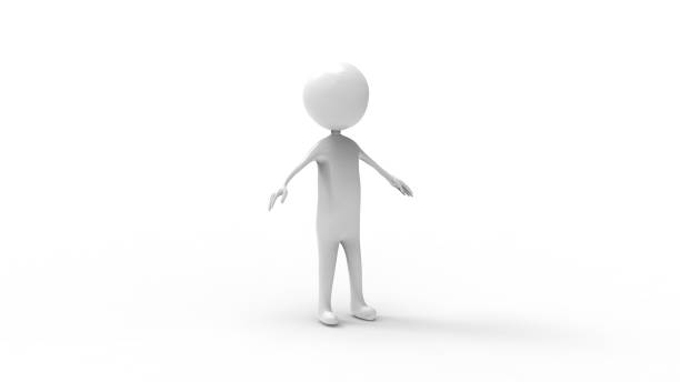 istock 3d rendering of a stick figure isolated in white studio background 1365768552