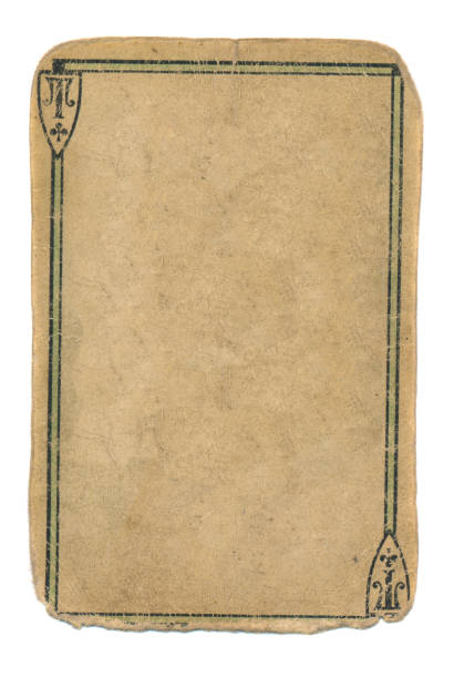 istock empty used ace of cross playing card background with line and sign 1365770592