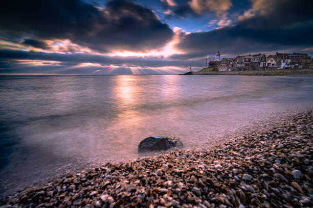 Jurassic Coast, an isolated island  of quaint villages, rocky coastal scenery, Portland Bill Lighthouse in Dorset, England