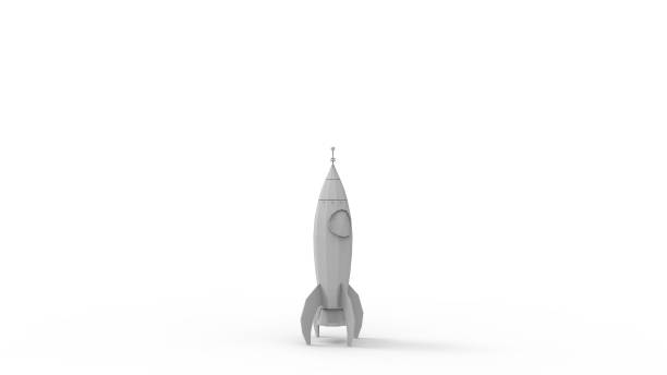 istock 3D rendering of cartoon toy rocket ioslated on white background 1365773062