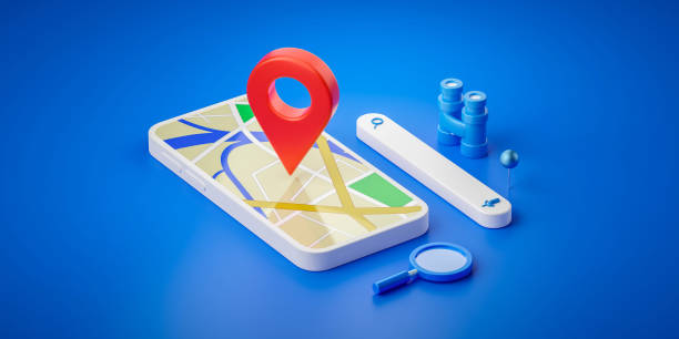 istock Location map pin of gps mobile app finding navigation application 3d direction icon or smartphone navigator technology and global positioning system address on phone background with delivery marker. 1365776649