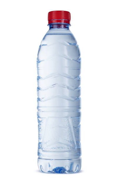 istock Small bottle of mineral water in plastic isolated on white 1365781898