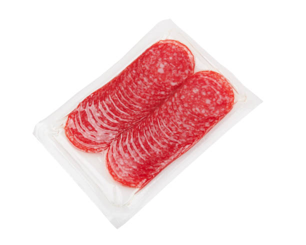 istock Vacuum packed sausage slices 1365782595