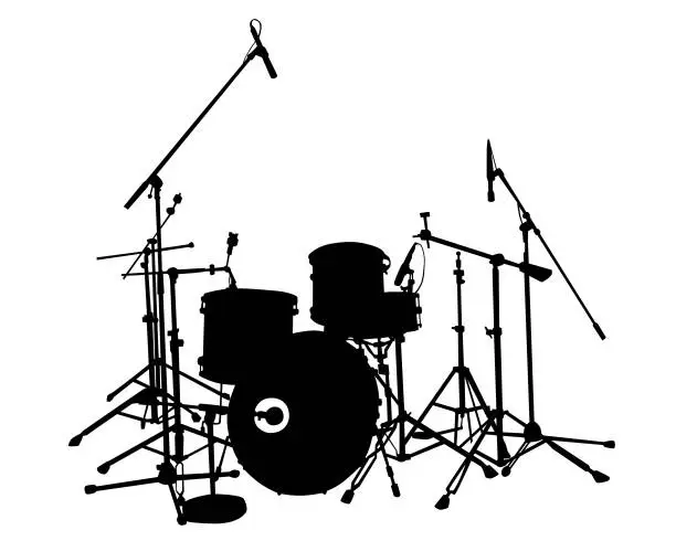 Vector illustration of Drums kit