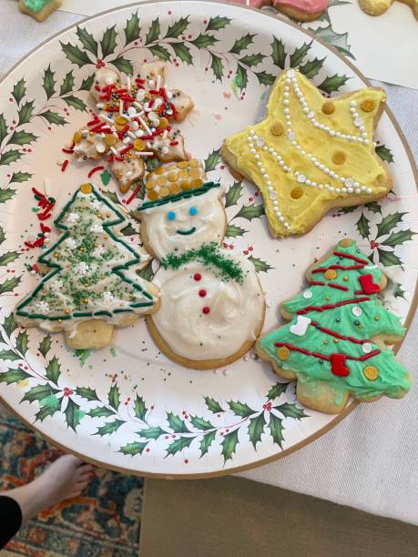 Christmas cookies and holiday decor