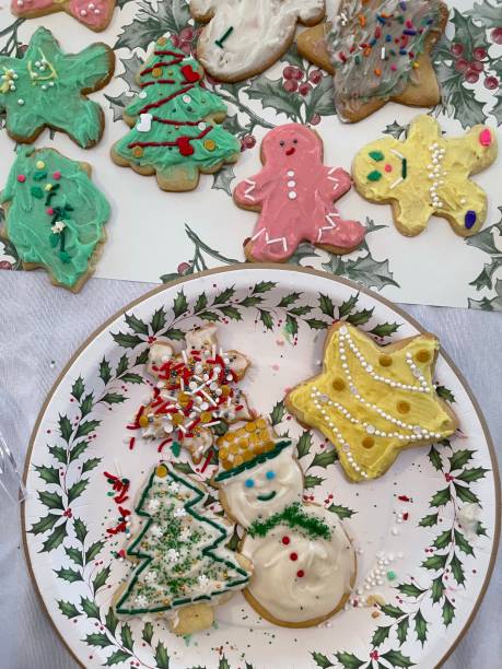 istock Christmas cookies and holiday decor 1365783676