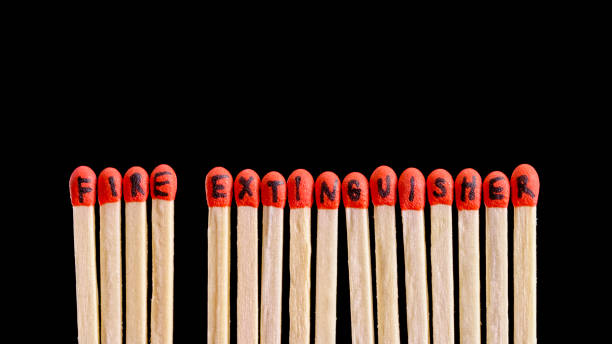 Career burnout and business burn out as an overworked burnt from exhaustion as a match icon of an employee exhausted with job stress as a work concept for overloaded workers as a 3D illustration.