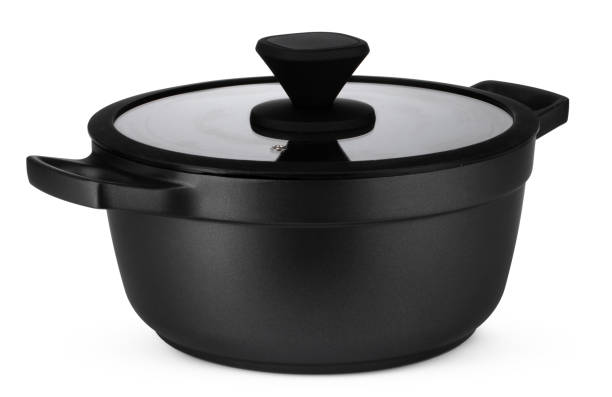 istock New black saucepan isolated on white background 1365785035