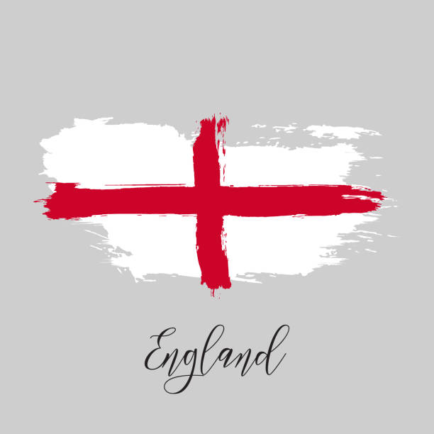 england vector watercolor national country flag icon - 英格蘭國旗 幅插畫檔、美工圖案、卡通及圖標
