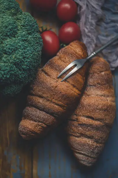 The Breakfast Of Low Carb Diet On Woodboard