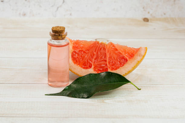 istock A bottle of grapefruit essential oil. Aromatherapy. Alternative medicine 1365790220