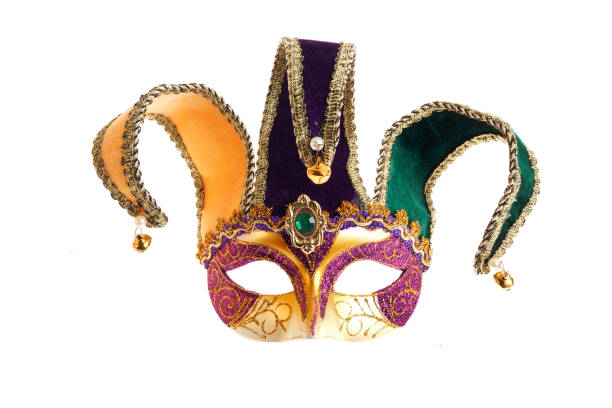 istock Mardi gras mask isolated on white background 1365790403