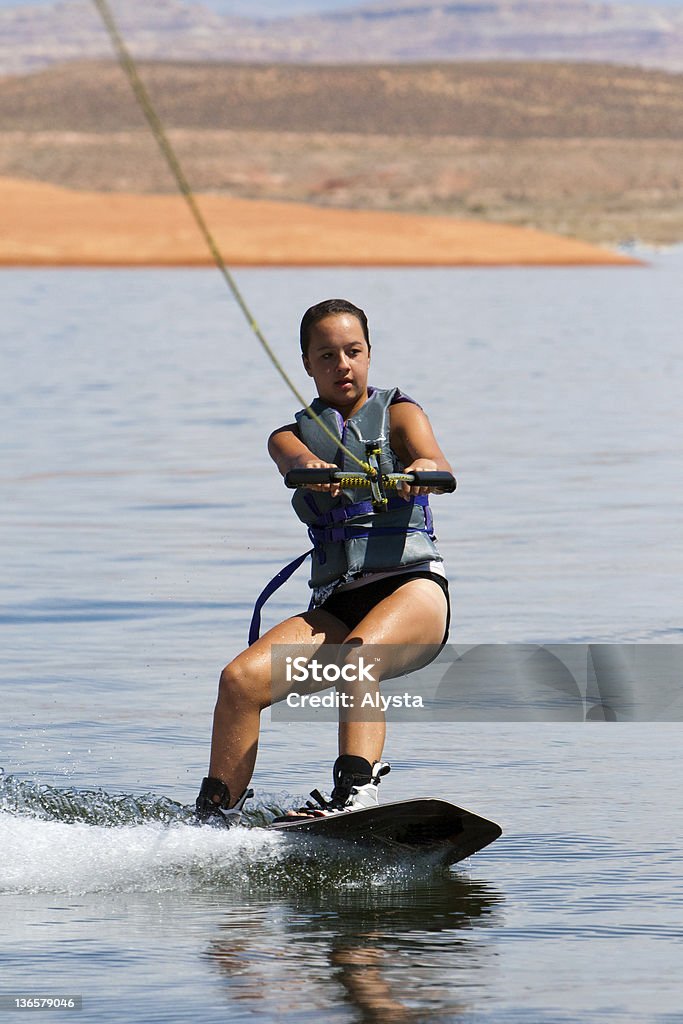 Girl Wakeboarder Lake Powell で - 1人のロイヤリティフリーストックフォト