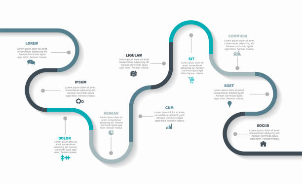 infografik-designvorlage mit platz für ihre daten. vektor-illustration. - infographic data symbol sign stock-grafiken, -clipart, -cartoons und -symbole