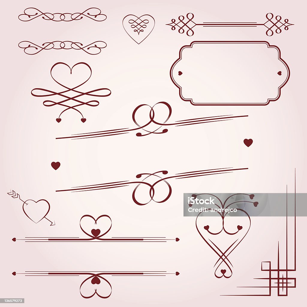 Décorations de la Saint-Valentin, illustration - clipart vectoriel de Amour libre de droits