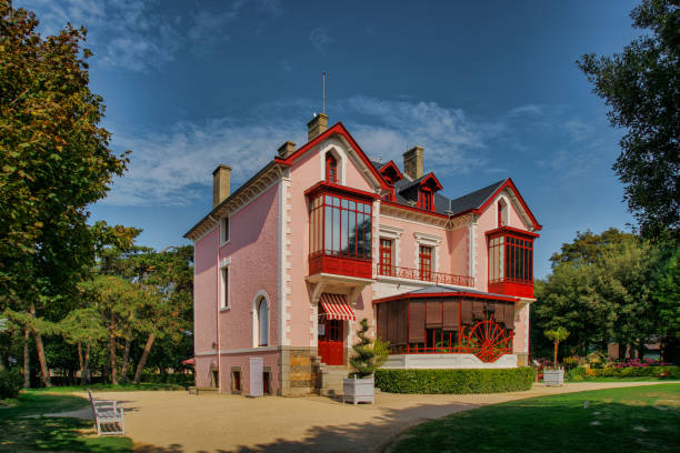 Granville, France, August 27, 2019: Looking at the home of former Christian Dior wich is now used as a museum in Granville, France. Christian Dior, best known as the founder of one of the world's top fashion houses Christian Dior SE, which is now owned by parent company LVMH.