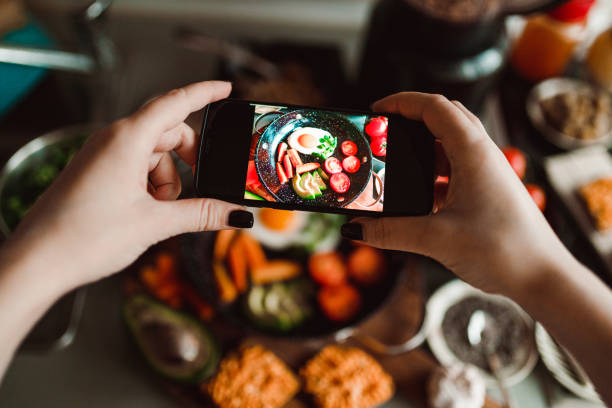 istock Taking a photo of a healthy fried egg breakfast at home 1365803323