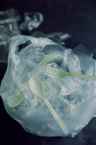 istock Plastic products in transparent cups and containers taken on a dark background 1365805843