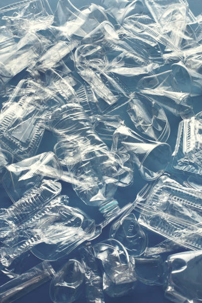 istock Plastic products in transparent cups and containers taken on a dark background 1365809512