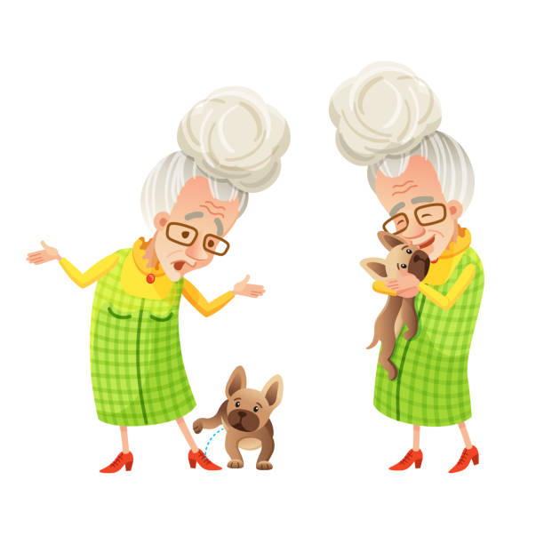 220 Clip Art Of A Funny Old Grandma Granny Illustrations & Clip Art - iStock