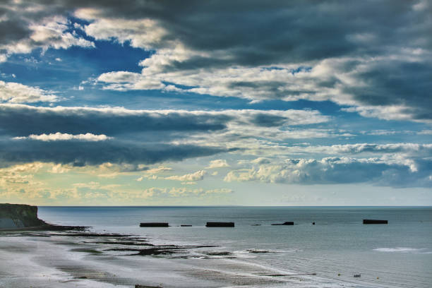istock Arromanches / Mulberry harbours / D Day / France / History 1365813988