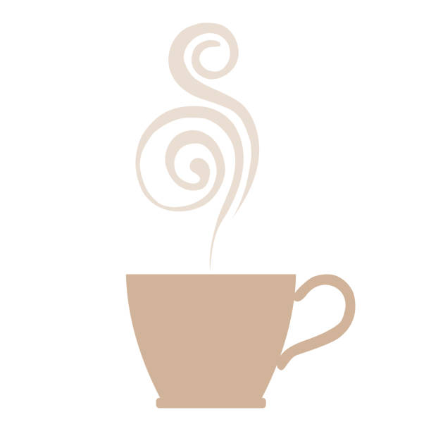 ilustrações de stock, clip art, desenhos animados e ícones de coffee cup icon. fragrant coffee cup icon on a white background. vector illustration. vector. - coffee aromatherapy black black coffee