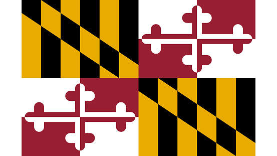 Maryland State Flag Eps File - The Flag Of Maryland State Vector File