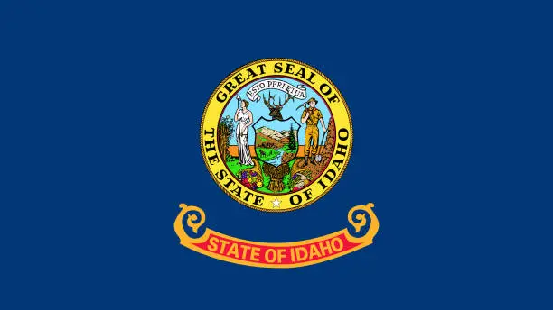 Vector illustration of Idaho State Flag Eps File - The Flag Of Idaho State Vector File