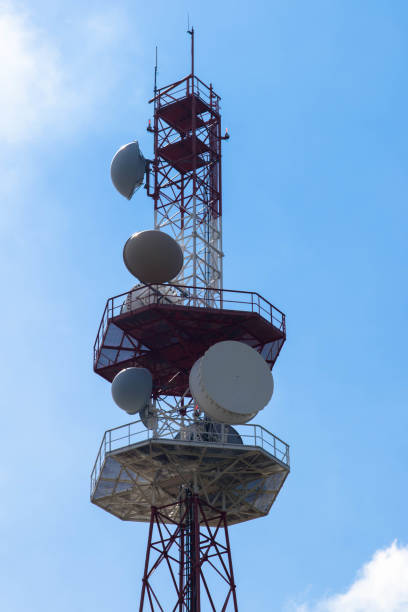 istock A large communication tower with many GSM and internet antennas, Germany 1365826313