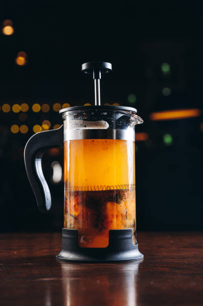 istock Tea in french press 1365826643