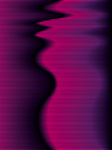 Beautiful Vector Illustration of a Vertical Background Abstract Chromatic Pink Waves