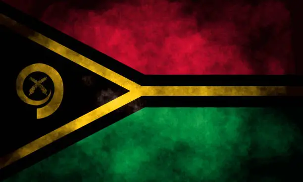 Photo of Closeup of grunge Vanuatu flag