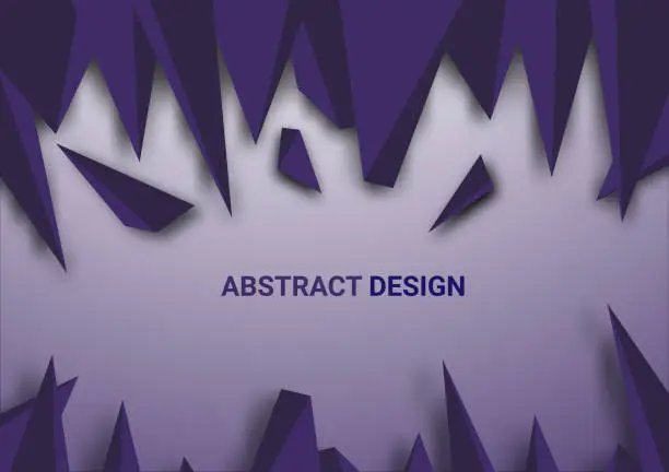 Vector illustration of Abstract violet polygon vector