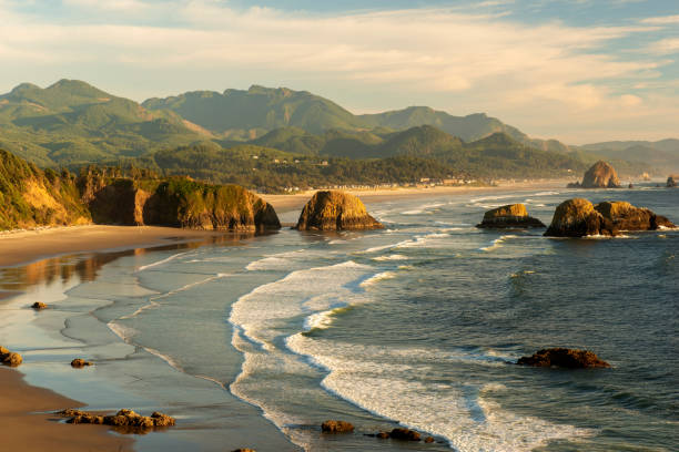 istock Scenic view of Cannon Beach from Ecola State Park 1365830200