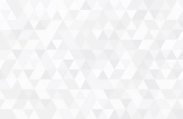 abstrakter weißer und grauer hintergrund mit dreieckigem mosaiktexturmuster. - geometrische-formen stock-grafiken, -clipart, -cartoons und -symbole