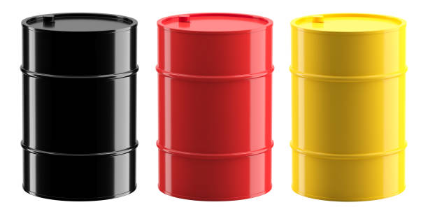 istock Set of barrels 3d render 1365839066