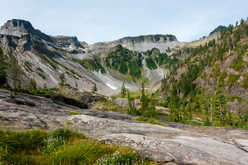 Scenery at Heather Meadows in Mt Baker Recreation Area, Washington State, USA