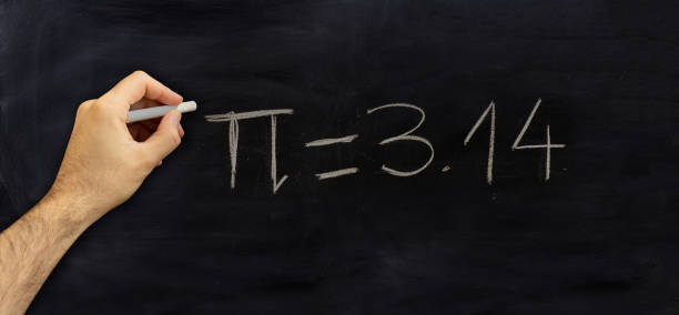 istock Pi mathematics constant number chalk drawing on a school black board 1365841787