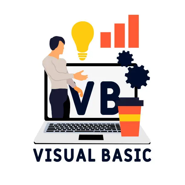 Vector illustration of VB - Visual Basic acronym