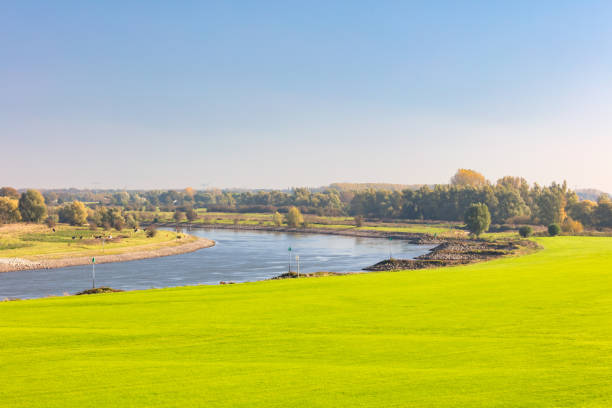 The Dutch river IJssel in the province of Gelderland The old Dutch river IJssel in the province of Gelderland near the city of Zutphen during autumn ijssel photos stock pictures, royalty-free photos & images