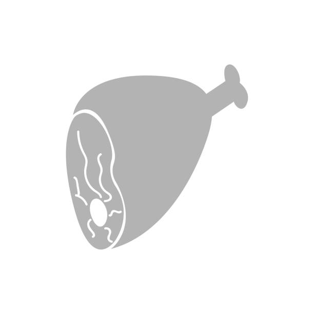 illustrations, cliparts, dessins animés et icônes de icône de viande sur un fond blanc, illustration vectorielle - steak meat strip steak restaurant