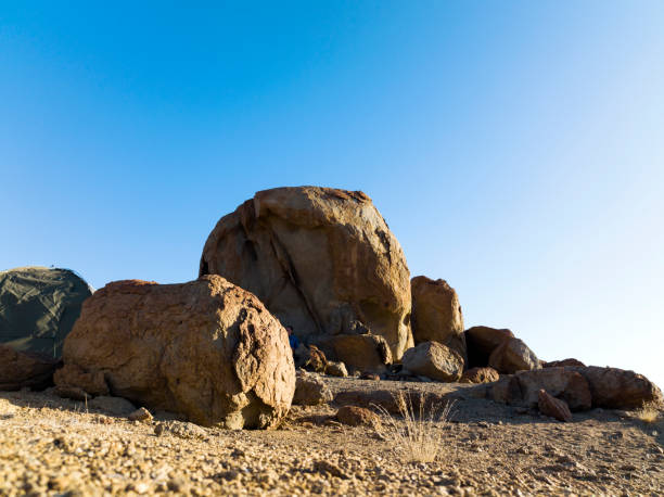 Rocky outcrop in dessert landscape